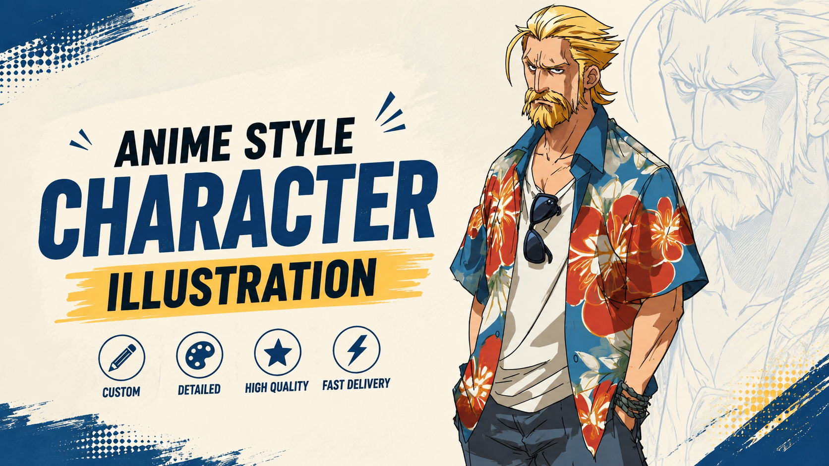 Anime Style Character Illustration | Unjob.ai